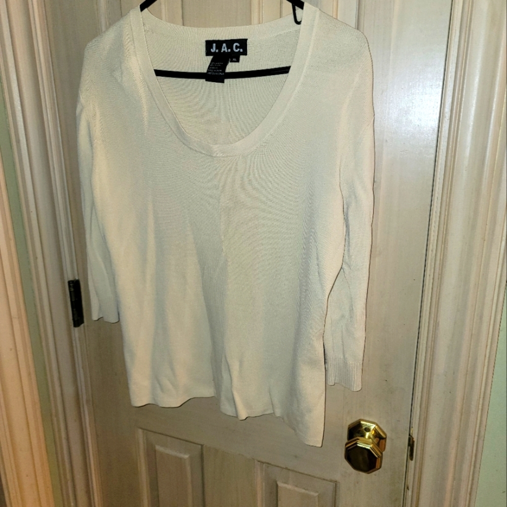 Misses Beige Womens XL scoop neck Knit Shirt by J.A.C.